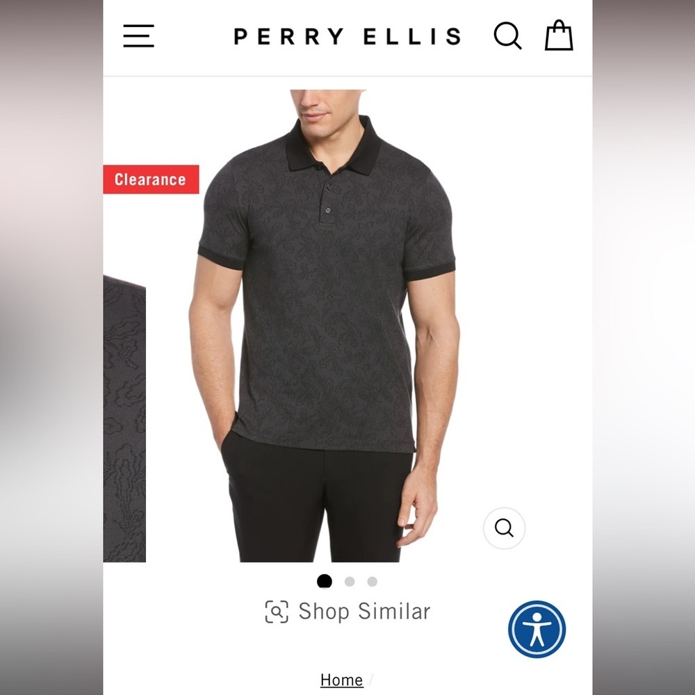 Perry Ellis Men’s XL Gray Polo